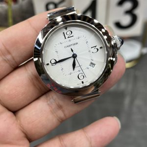 Alternative view of Bv Cartier Pasha Collection / 44mm Steel Bracelet Model with Leather Strap Included / Powered by Japanese Citizen 9019 Modified Original 1847MC Automatic Mechanical Movement